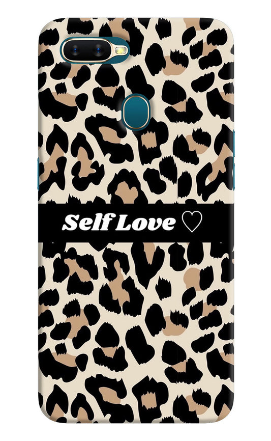 Leopard Print Self Love Oppo A7/A5s/A12 Hard Case Back Cover by Casekaro