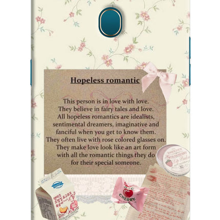Hopeless Romantic Oppo A7/A5s/A12 Hard Case Back Cover by Casekaro