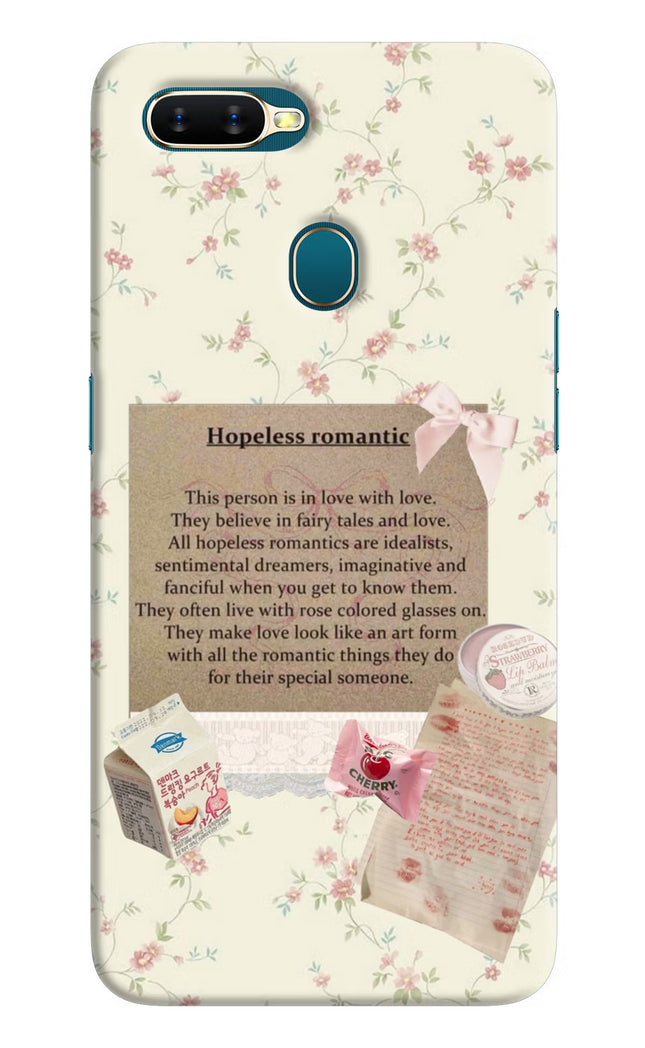 Hopeless Romantic Oppo A7/A5s/A12 Hard Case Back Cover by Casekaro