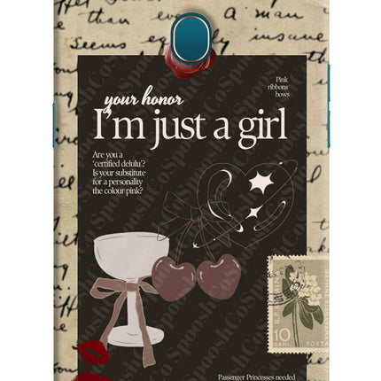 I am just a girl Oppo A7/A5s/A12 Hard Case Back Cover by Casekaro