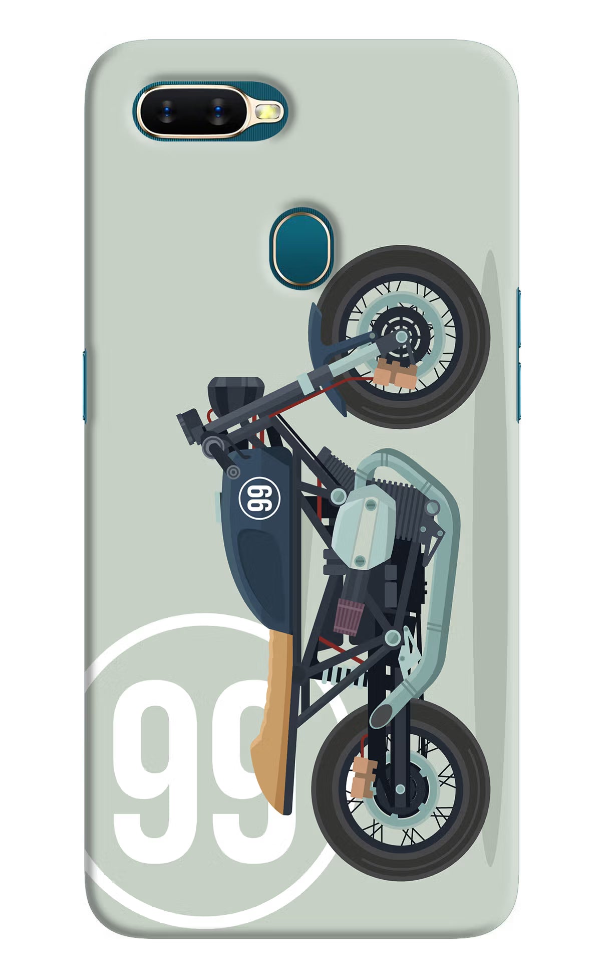 Classic Cafe Racer 99 Oppo A7/A5s/A12 Hard Case Back Cover by Casekaro