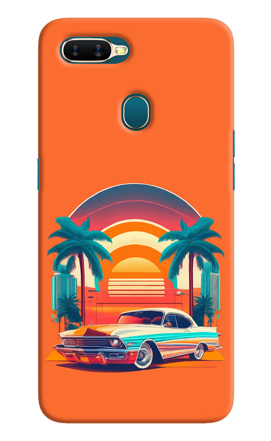Palm Drive 80s Oppo A7/A5s/A12 Hard Case Back Cover by Casekaro