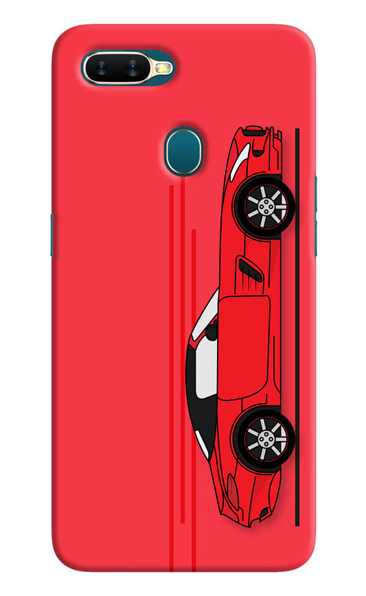 Red Velocity Oppo A7/A5s/A12 Hard Case Back Cover by Casekaro