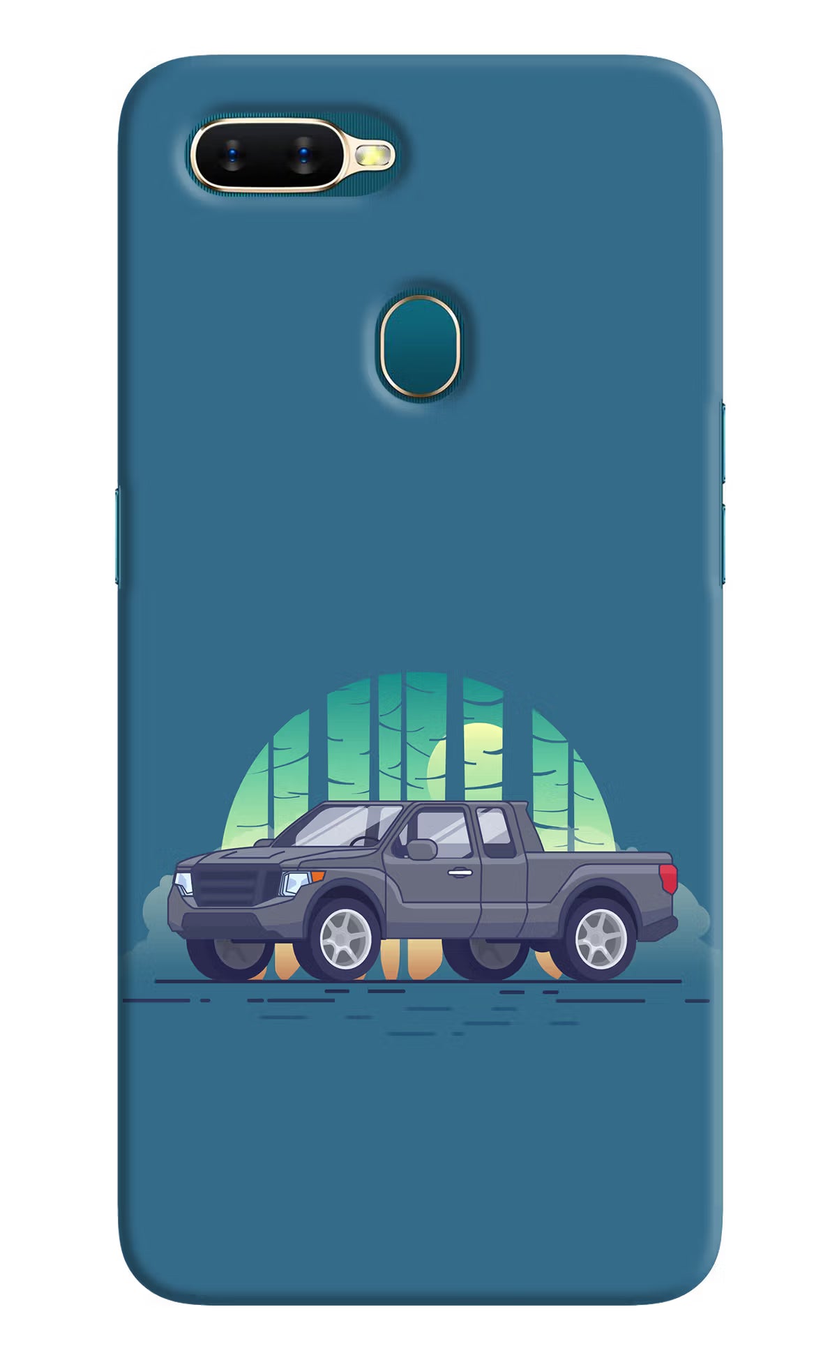 Retro Garage Vibe Oppo A7/A5s/A12 Hard Case Back Cover by Casekaro