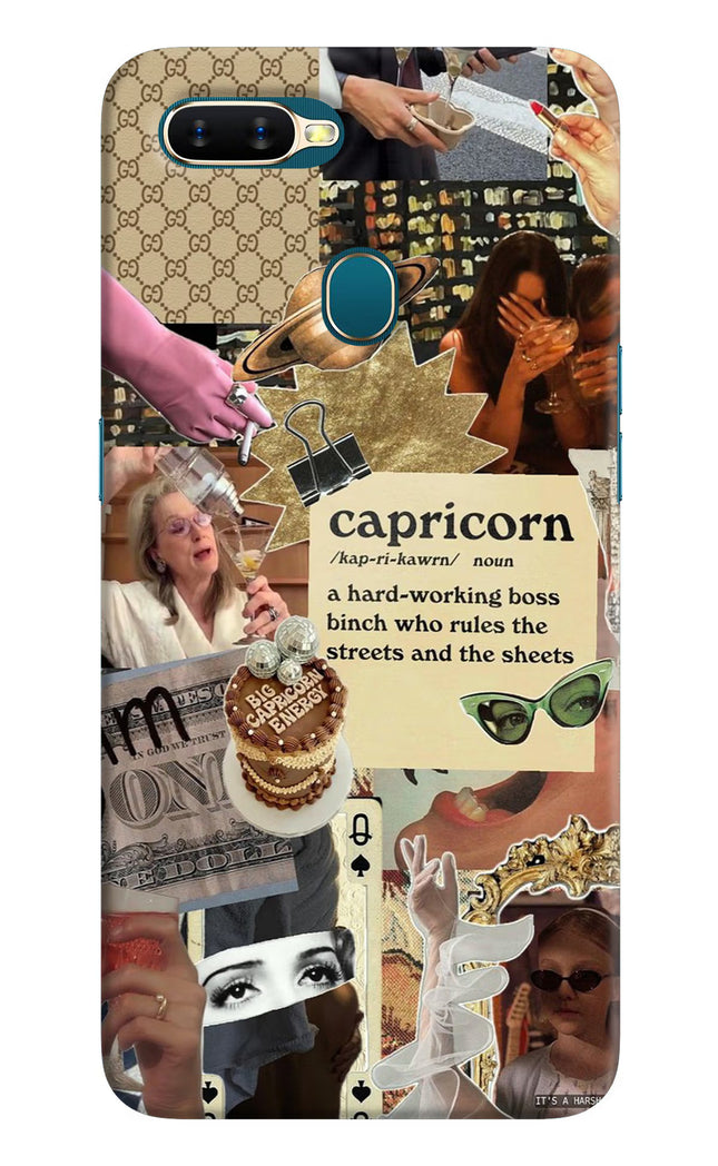 Capricorn Zodiac Oppo A7/A5s/A12 Hard Case Back Cover by Casekaro