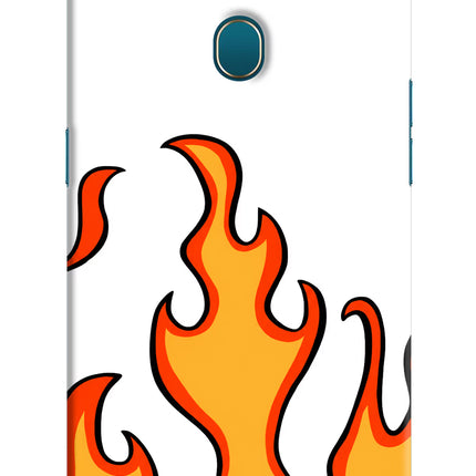 Fired Up – White Oppo A7/A5s/A12 Hard Case Back Cover by Casekaro