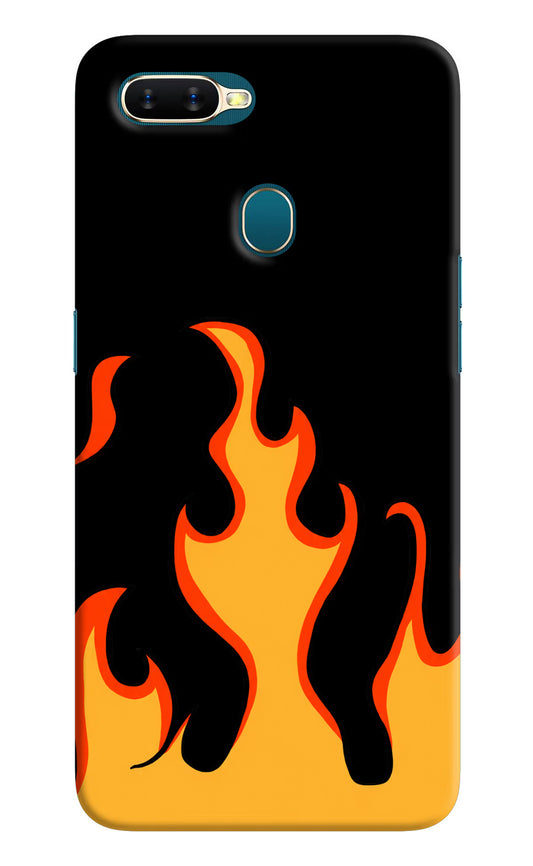 Fired Up – Black Oppo A7/A5s/A12 Hard Case Back Cover by Casekaro