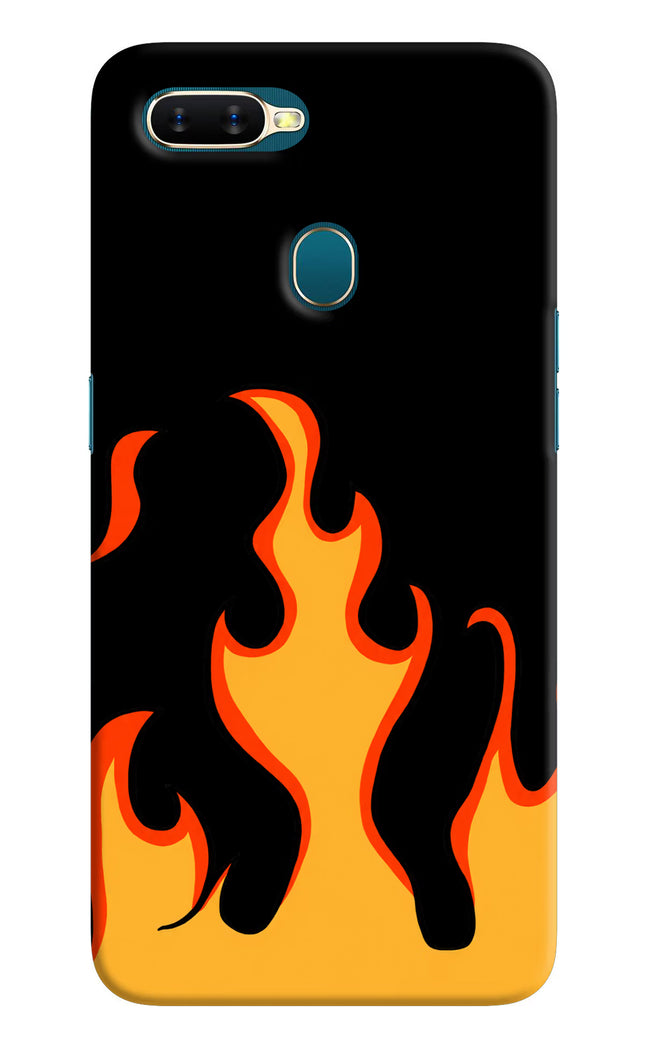 Fired Up – Black Oppo A7/A5s/A12 Hard Case Back Cover by Casekaro