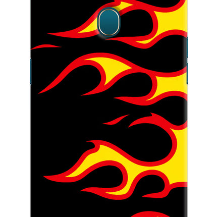 Side Sweep Flames Oppo A7/A5s/A12 Hard Case Back Cover by Casekaro