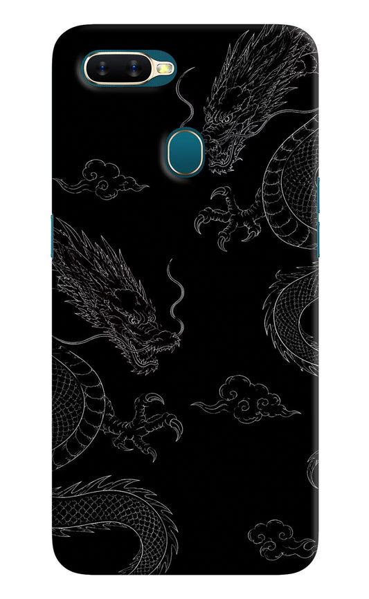 Twin Dragons Oppo A7/A5s/A12 Hard Case Back Cover by Casekaro