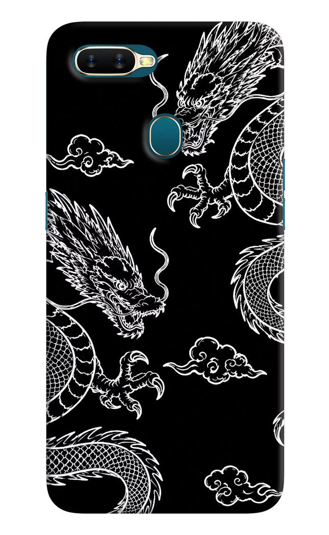 Twin Dragons Oppo A7/A5s/A12 Hard Case Back Cover by Casekaro