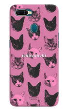 Pink Cats Oppo A7/A5s/A12 Hard Case Back Cover by Casekaro