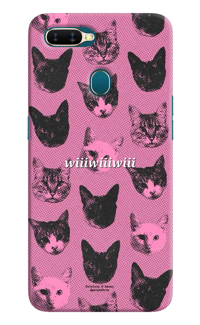 Pink Cats Oppo A7/A5s/A12 Hard Case Back Cover by Casekaro