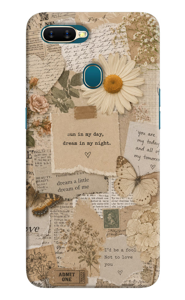Vintage case Oppo A7/A5s/A12 Hard Case Back Cover by Casekaro