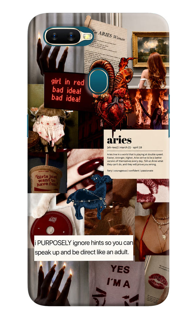 Zodiac Aries Oppo A7/A5s/A12 Hard Case Back Cover by Casekaro