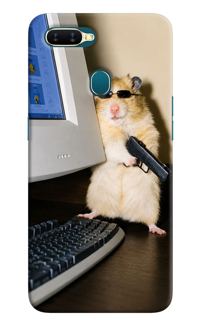 Hacker Hamster Oppo A7/A5s/A12 Hard Case Back Cover by Casekaro