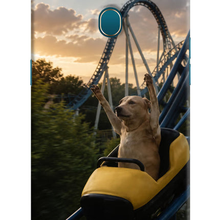 Rollercoaster Dog Oppo A7/A5s/A12 Hard Case Back Cover by Casekaro