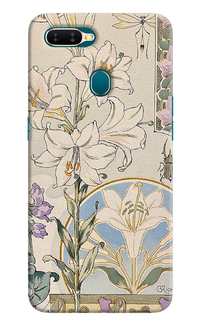 White Lily Oppo A7/A5s/A12 Hard Case Back Cover by Casekaro