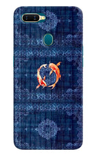 Koi Blue Oppo A7/A5s/A12 Hard Case Back Cover by Casekaro