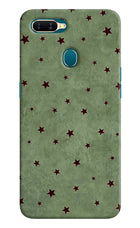 Green Stars Oppo A7/A5s/A12 Hard Case Back Cover by Casekaro