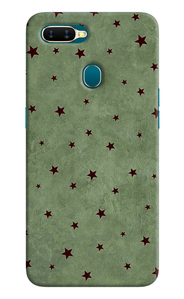 Green Stars Oppo A7/A5s/A12 Hard Case Back Cover by Casekaro