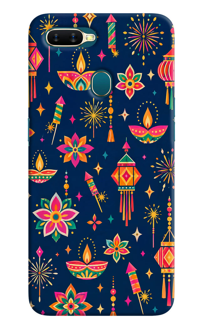 Festive Pop Oppo A7/A5s/A12 Hard Case Back Cover by Casekaro