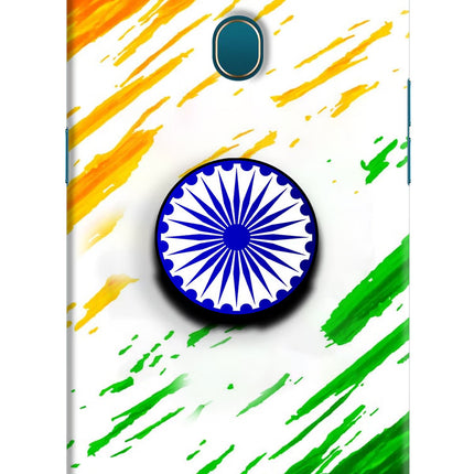 Indian Flag Ashoka Chakra Oppo A7/A5s/A12 Pop Case by Casekaro