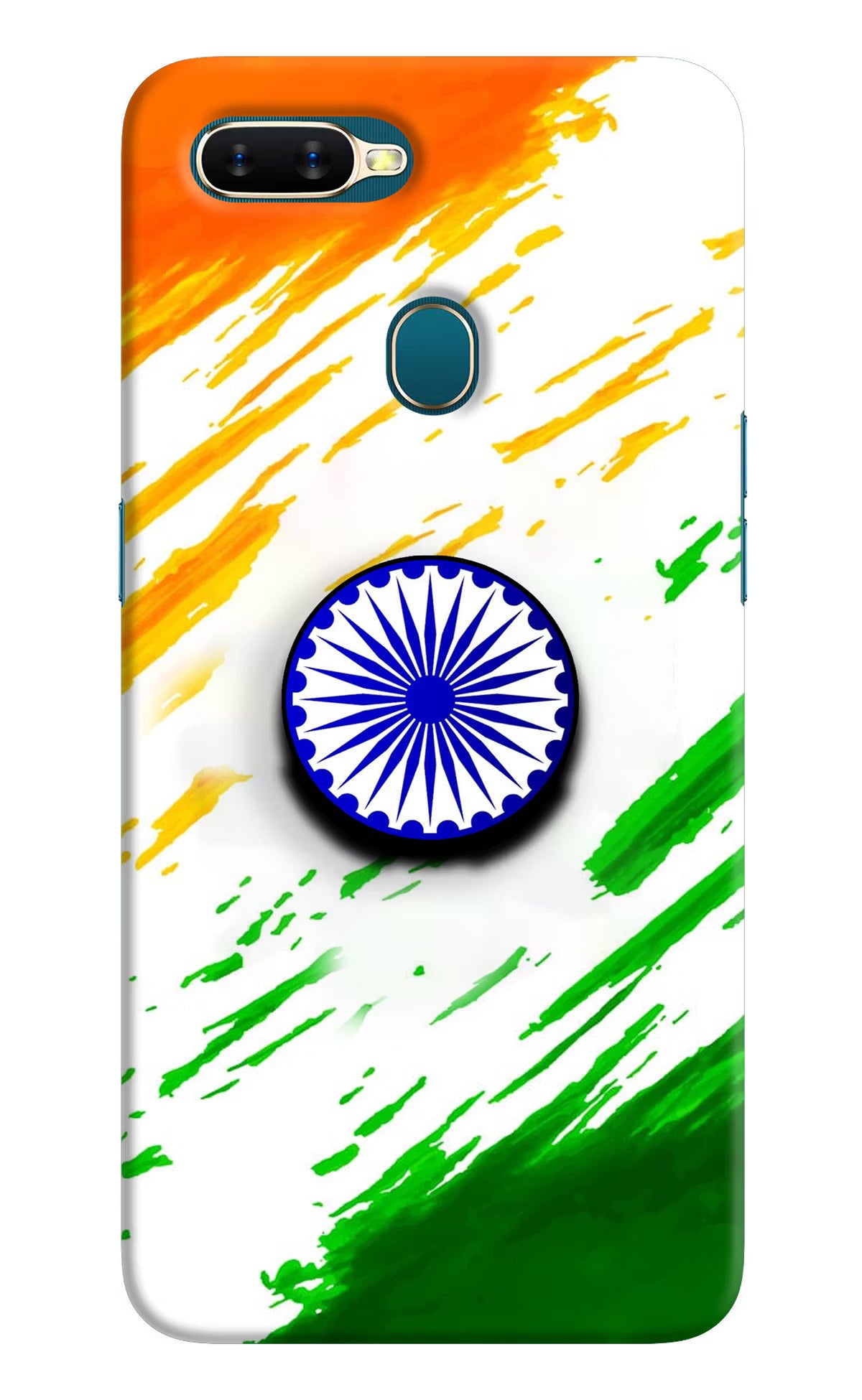 Indian Flag Ashoka Chakra Oppo A7/A5s/A12 Pop Case by Casekaro