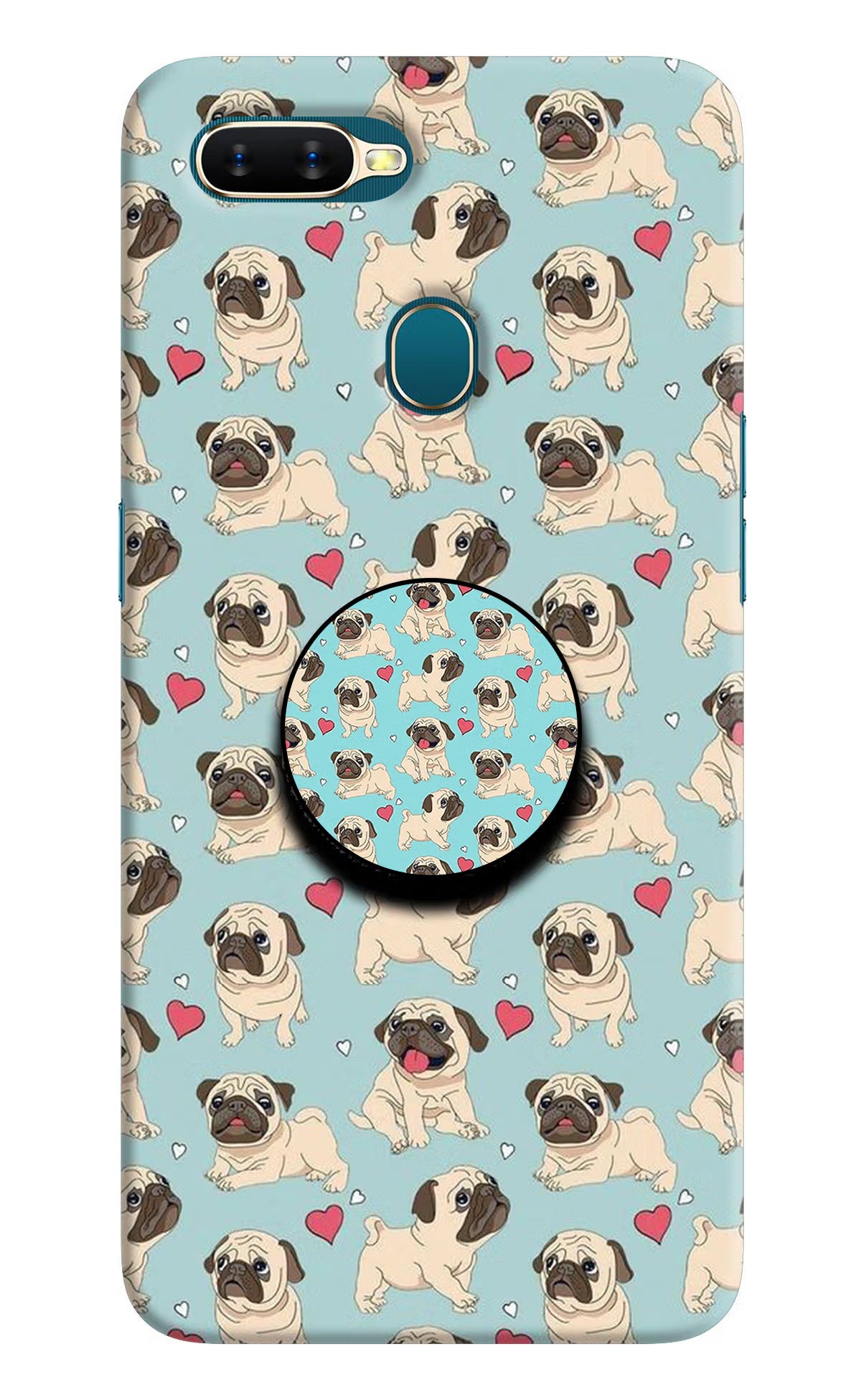 Pug Dog Oppo A7/A5s/A12 Pop Case by Casekaro