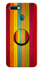 Multicolor Wooden Oppo A7/A5s/A12 Pop Case by Casekaro