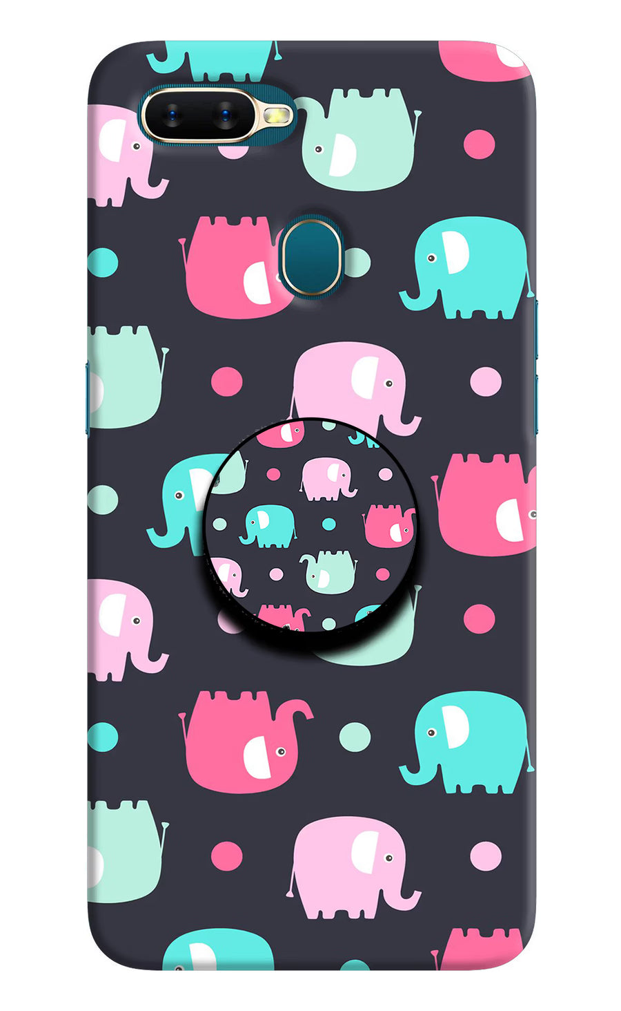 Baby Elephants Oppo A7/A5s/A12 Pop Case, Hard case