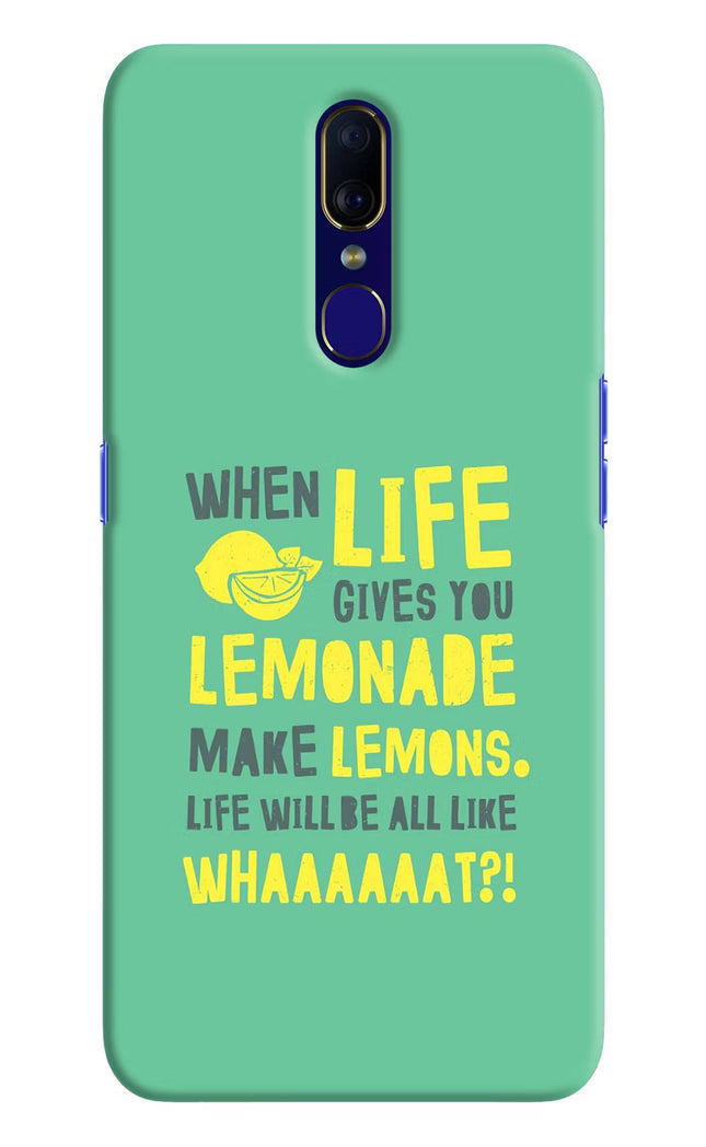 Quote Oppo F11 Hard Case Back Cover by Casekaro