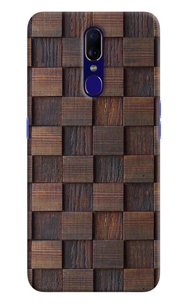 Wooden Cube Design Oppo F11 Hard Case Back Cover by Casekaro