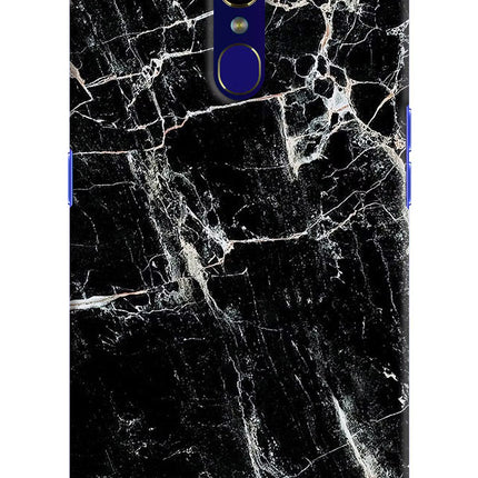 Black Marble Texture Oppo F11 Hard Case Back Cover by Casekaro