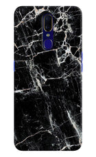 Black Marble Texture Oppo F11 Hard Case Back Cover by Casekaro