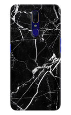 Black Marble Pattern Oppo F11 Hard Case Back Cover by Casekaro