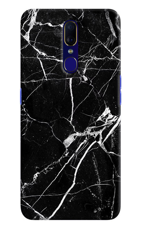 Black Marble Pattern Oppo F11 Hard Case Back Cover by Casekaro
