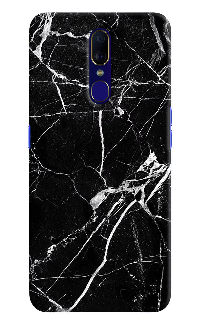 Black Marble Pattern Oppo F11 Hard Case Back Cover by Casekaro