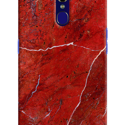 Red Marble Design Oppo F11 Hard Case Back Cover by Casekaro