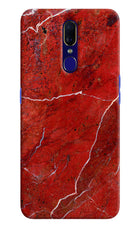 Red Marble Design Oppo F11 Hard Case Back Cover by Casekaro