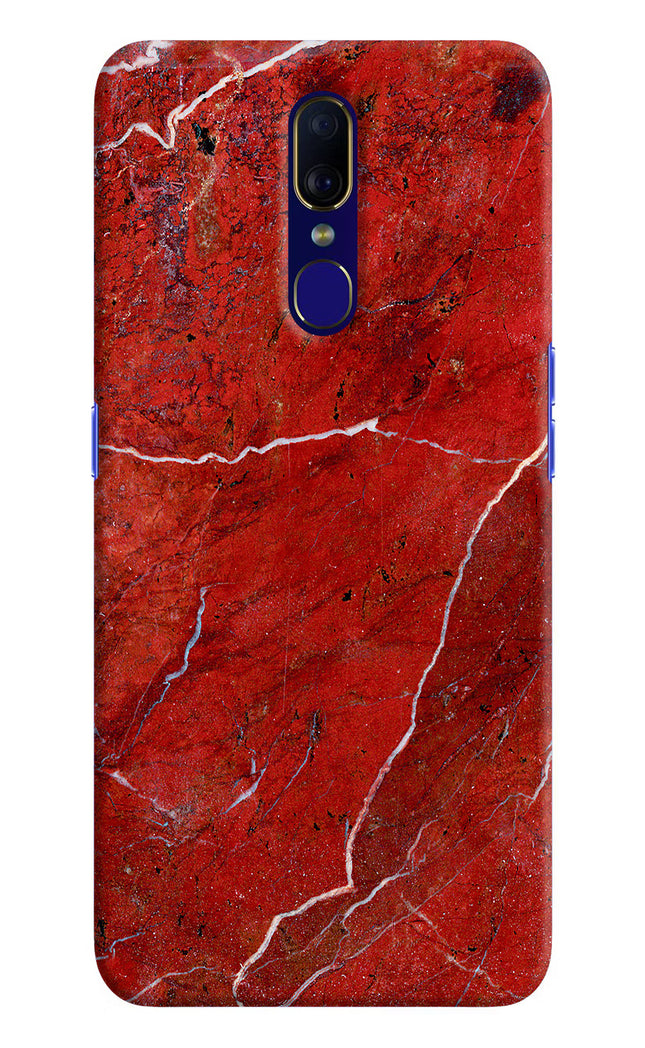 Red Marble Design Oppo F11 Hard Case Back Cover by Casekaro