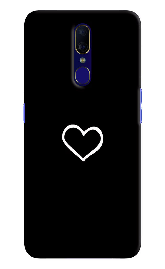 Heart Oppo F11 Hard Case Back Cover by Casekaro