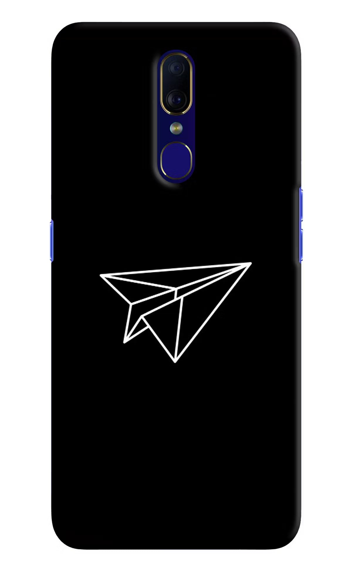 Paper Plane White Oppo F11 Hard Case Back Cover by Casekaro