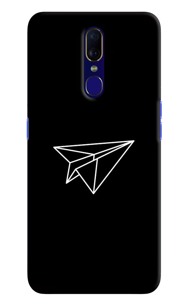 Paper Plane White Oppo F11 Hard Case Back Cover by Casekaro
