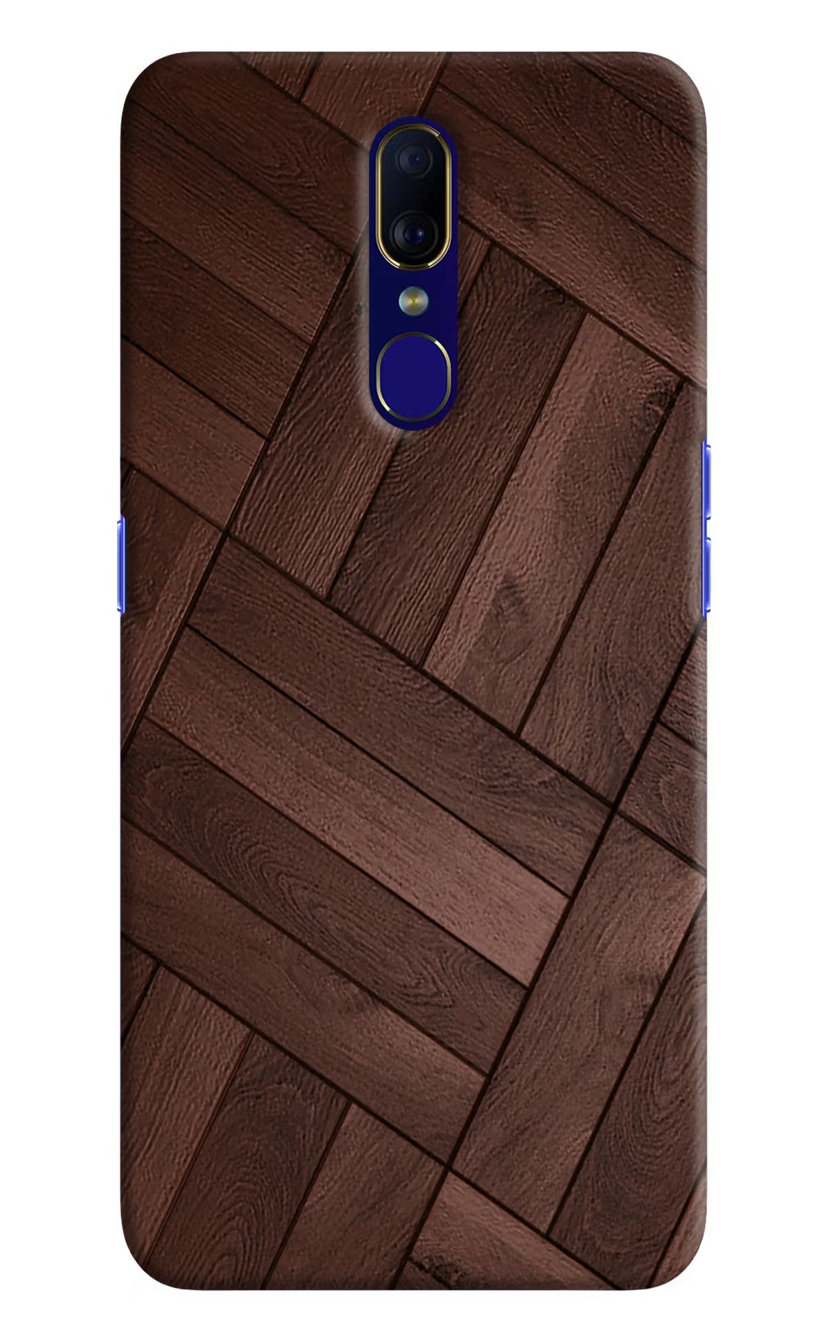 Wooden Texture Design Oppo F11 Hard Case Back Cover by Casekaro