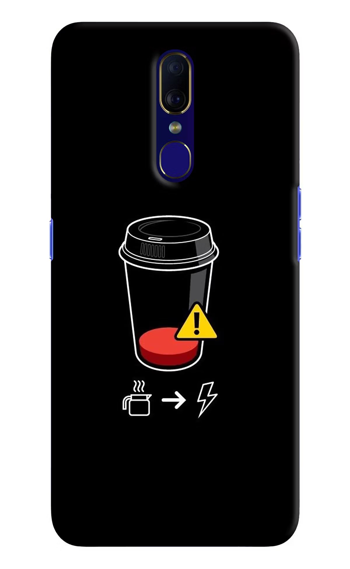 Coffee Oppo F11 Hard Case Back Cover by Casekaro