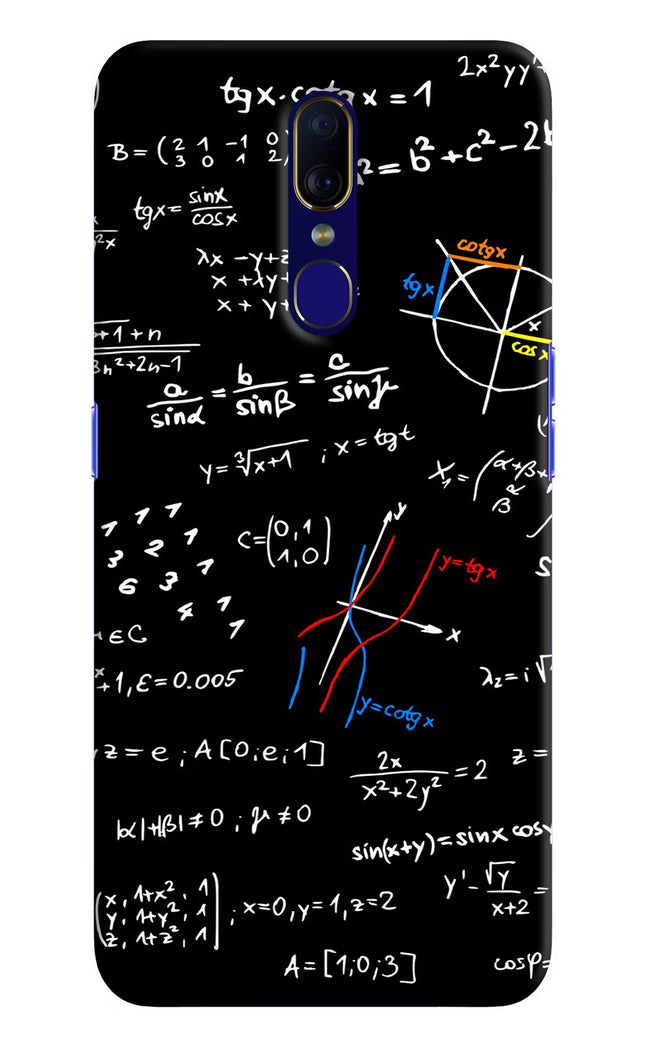 Mathematics Formula Oppo F11 Hard Case Back Cover by Casekaro