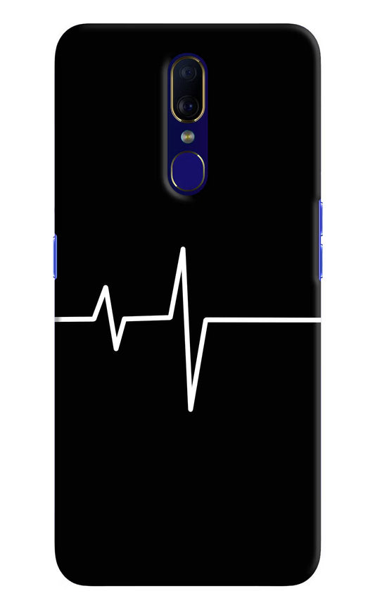 Heart Beats Oppo F11 Hard Case Back Cover by Casekaro