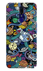 Space Abstract Oppo F11 Hard Case Back Cover by Casekaro