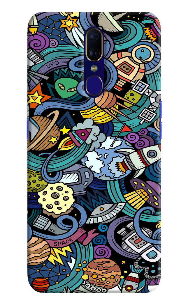 Space Abstract Oppo F11 Hard Case Back Cover by Casekaro